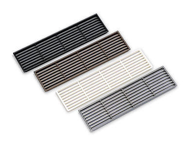Plastic Rectangular Ventilator Black 310 x 95 mm