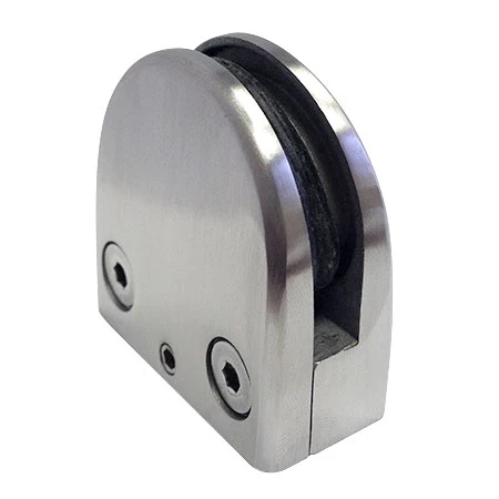 1/4″ – 3/8″ GlassGrip Flat Back 2-1/4″ Height Satin Stainless Steel