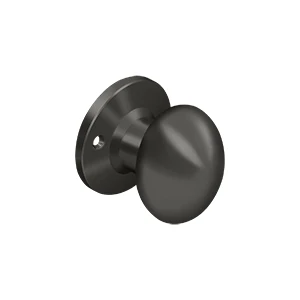 Deltana Egg Knob, Backset 2-3/8″ 2-3/4″ Non-Handed, Oil Rubbed Bronze, Dummy