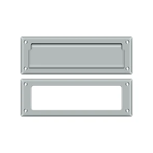 Deltana Mail Slot 8-7/8″ With Interior Frame, Brushed Chrome