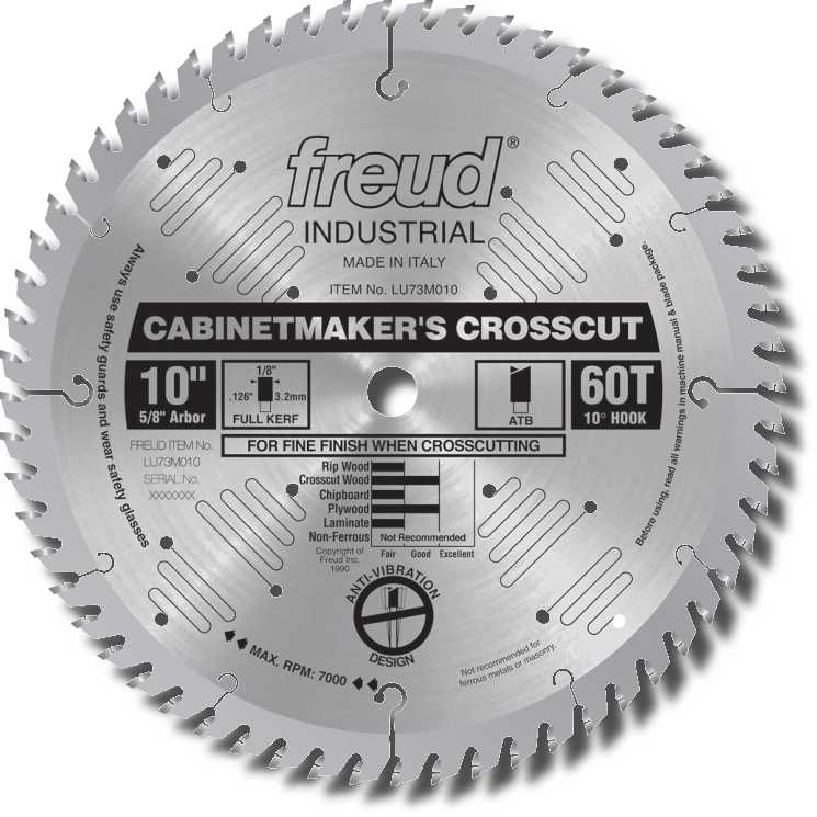 Freud Cabinetmaker's Crosscut Blades