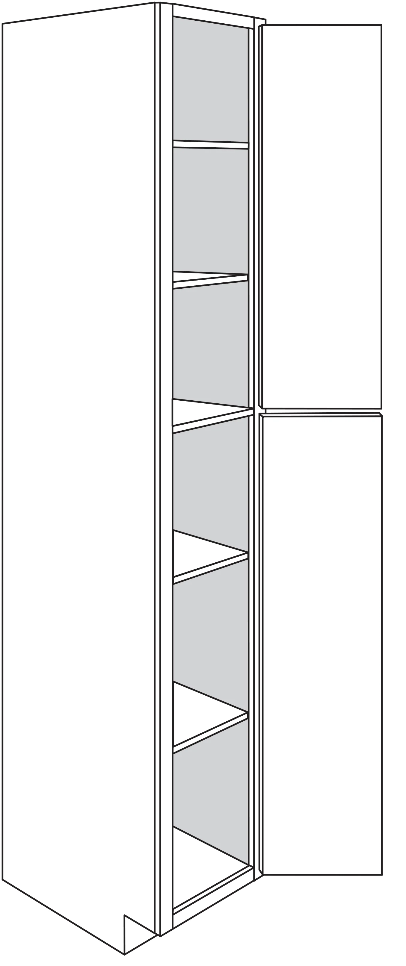 Pantry Cabinet 18 W X 96 H X 24 D – Essex by JSI