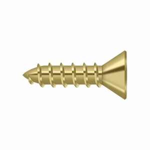 Deltana #10 Steel Wood Screw 3/4″ Length Polished Brass