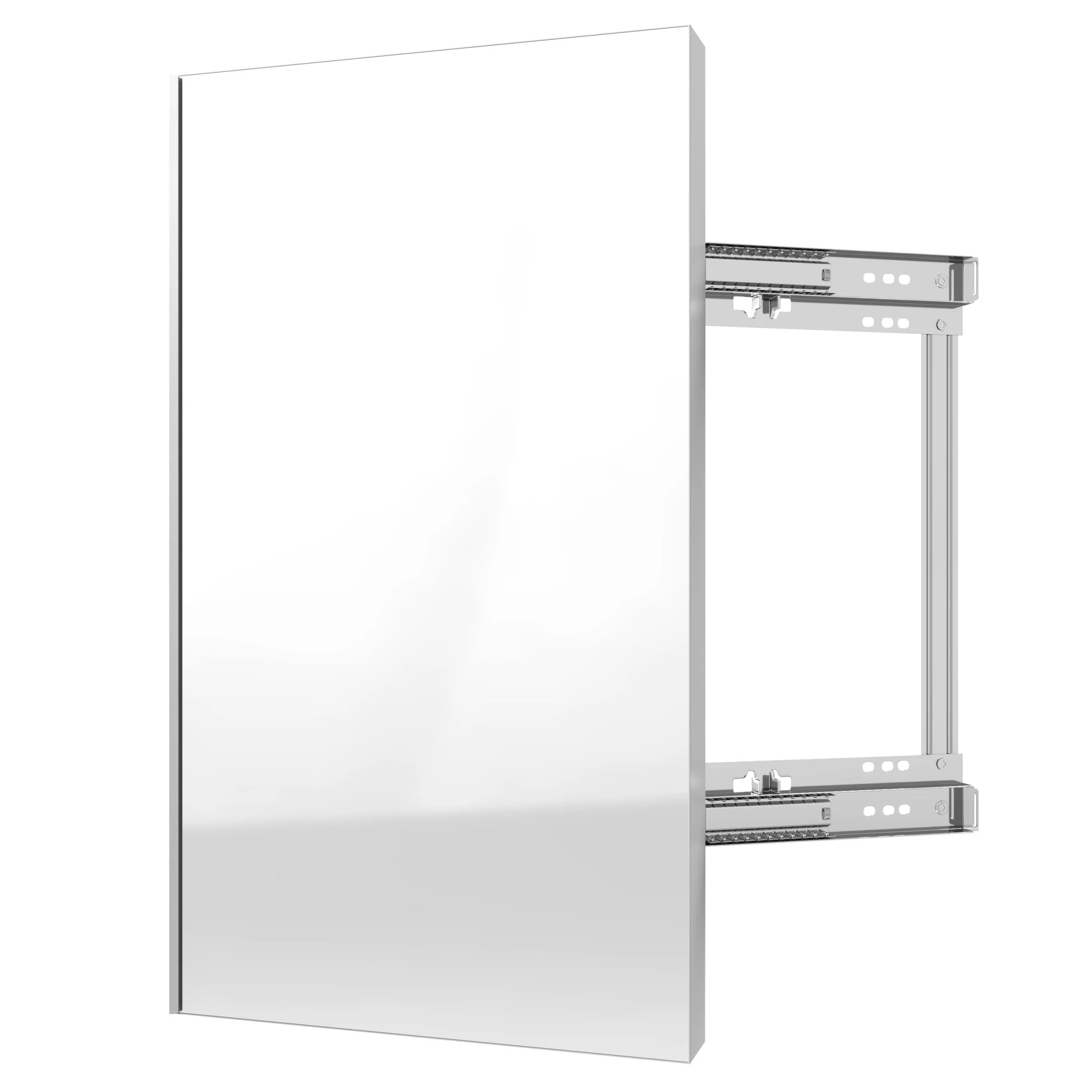 Rev-a-shelf Premier Pullout Mirror W/ Soft-Close For 14" Deep Closet Frameless Silver 24" Length