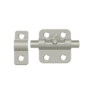 Deltana Barrel Bolt, Satin Nickel, 2″