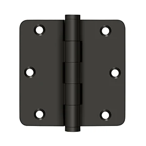 Deltana 3-1/2″ x 3-1/2″ Residential Hinges Oil Rubbed Bronze 1/4″ Radius