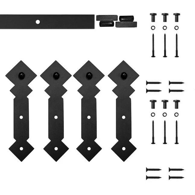 Furniture Barn Door Double Diamond Rolling Double Door Kit, Yes, 48″