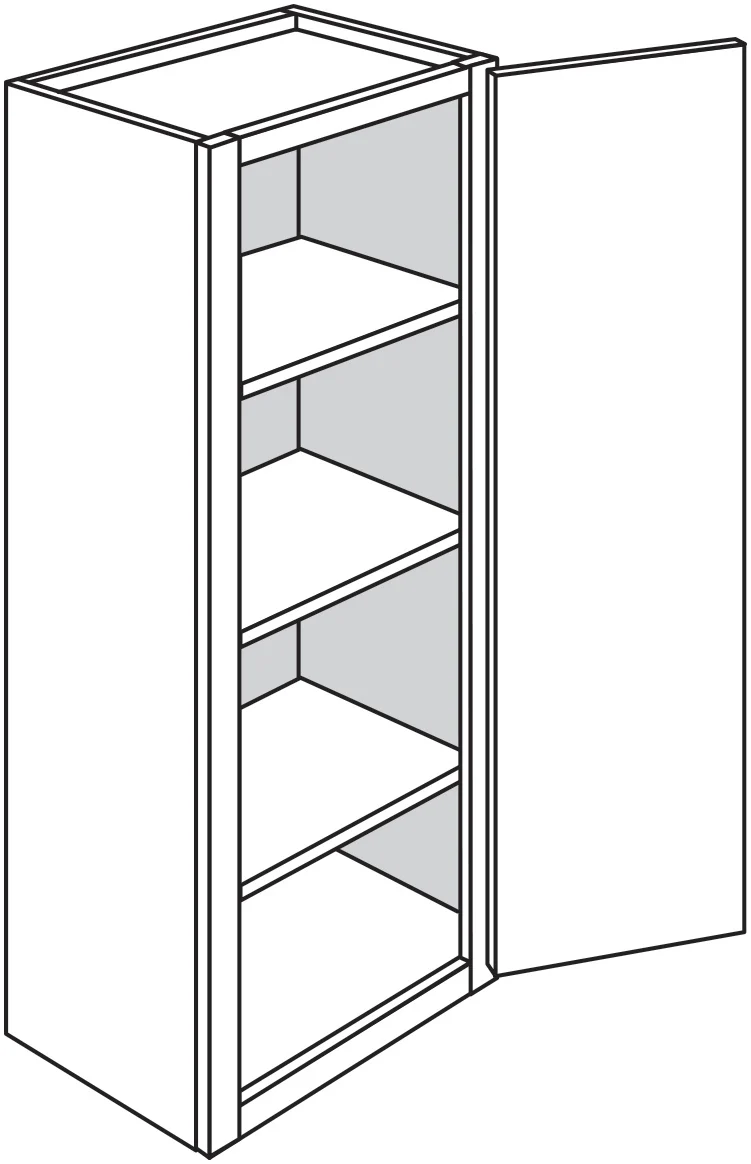 Wall Cabinet 18 W X 42 H X 12 D – Contemporary Oak by TA Cabinetry