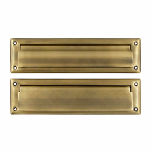 Deltana Mail Slot 13-1/8″ With Interior Flap, Antique Brass