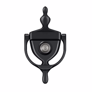 Deltana Door Knocker-Viewer, Black, 3-3/4"