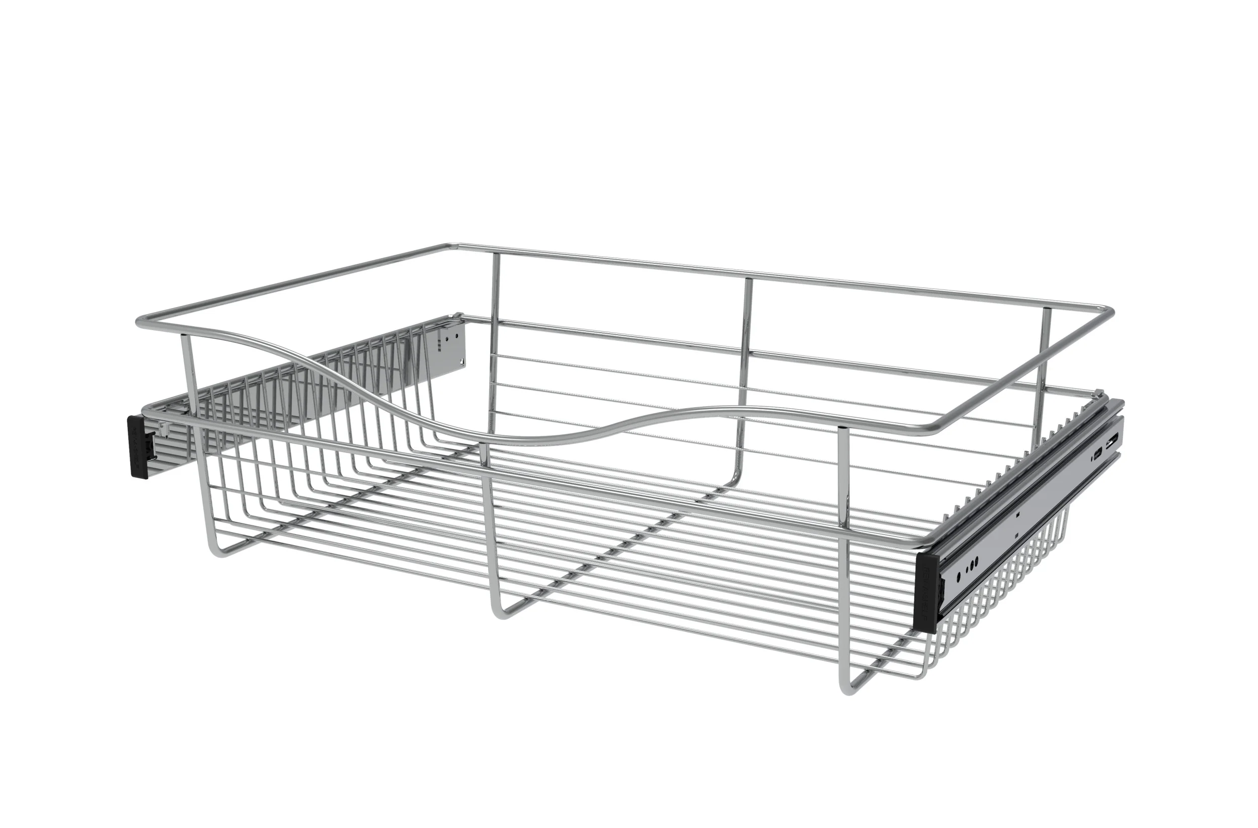 Rev-a-shelf Pull-Out Closet Baskets 24″ Wide Chrome Wire 16″ Depth 7″ Height