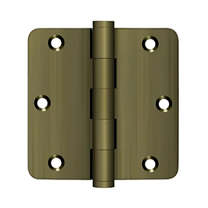 Deltana 3-1/2″ x 3-1/2″ Hinges Antique Brass 1/4″ Radius