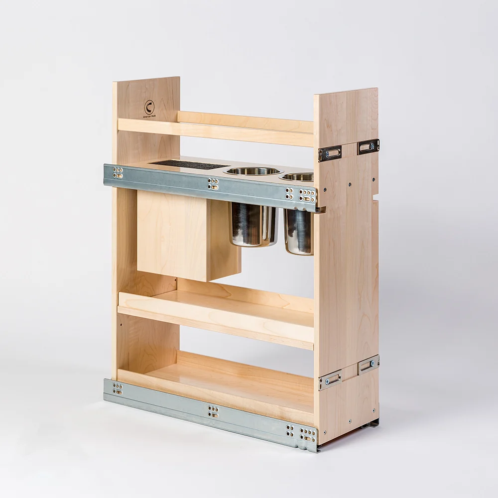 Century Components Signature Pullout Canister Organizer With Knife Block 8-7/8″ Width