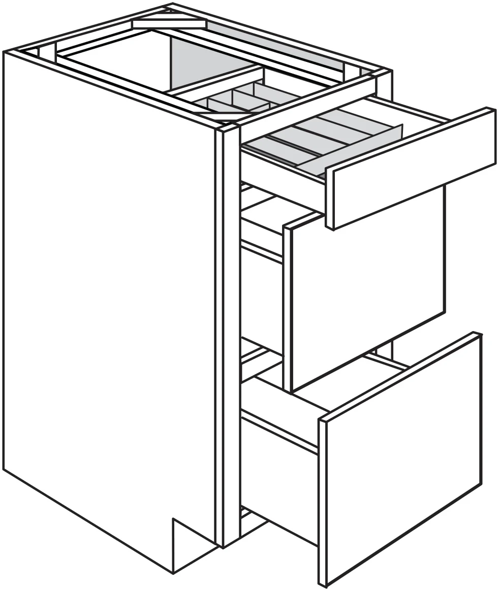 Base 3 Drawer w/ Utility Tray 12 W X 34-1/2 H X 24 D – Upton Slab by JSI