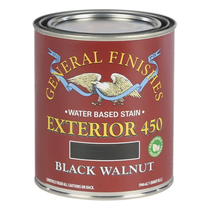 General Finishes Exterior 450 Stains, Black Walnut, Quart