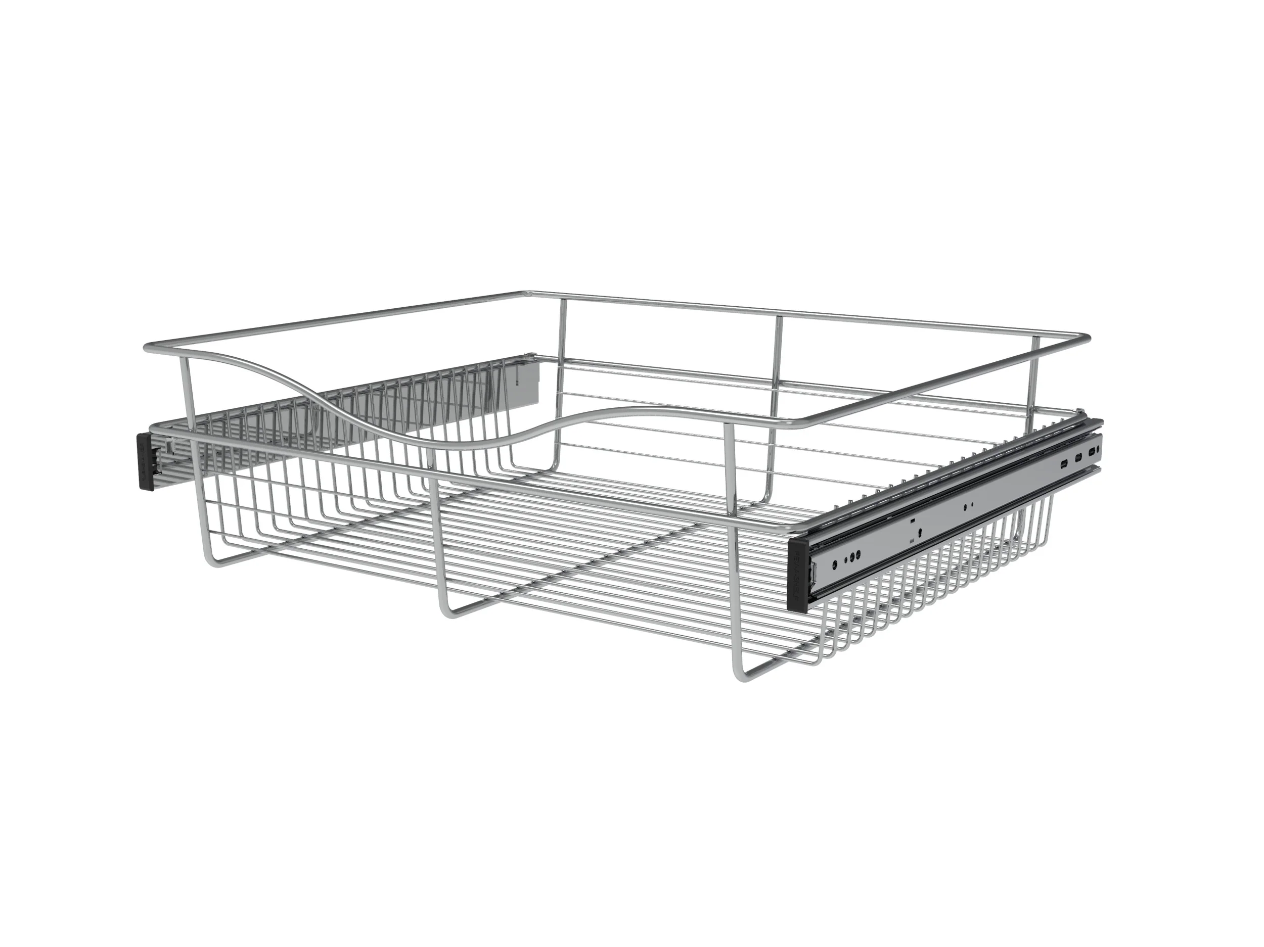 Rev-a-shelf Pull-Out Closet Baskets 24″ Wide Chrome Wire 20″ Depth 7″ Height