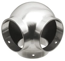 Ball Side Outlet Elbow for 2″ Tubing Satin Stainless Steel