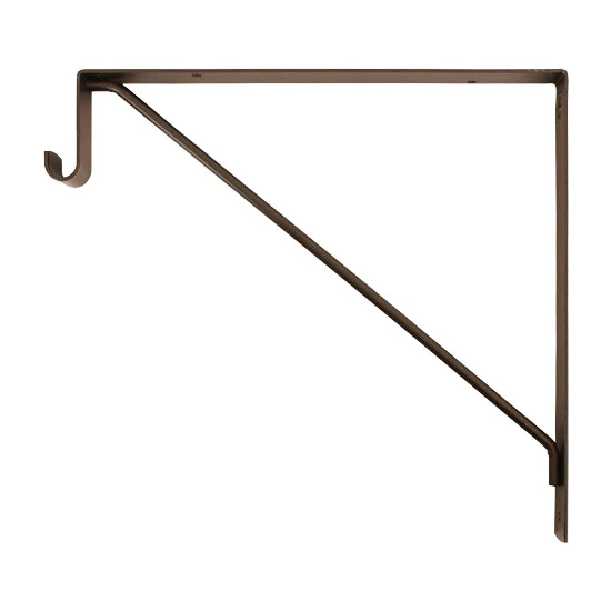 Shelf Rod Support For Oval Tube, Oil Rubbed Bronze