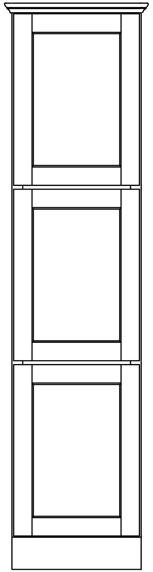 Vanity Linen Cabinet 18 W X 78 H X 21 D – Regal Oak by Horning