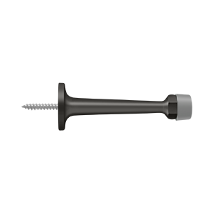 Deltana Baseboard Door Bumper Solid Brass, Oil Rubbed Bronze, 3-1/4″