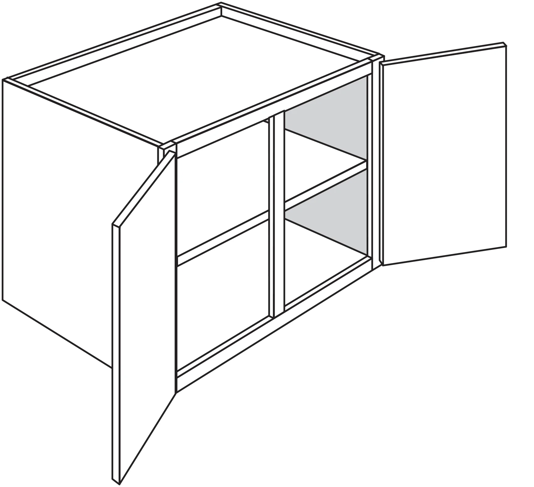 Glass Door Single Pane for W2442 – Doric by TA Cabinetry