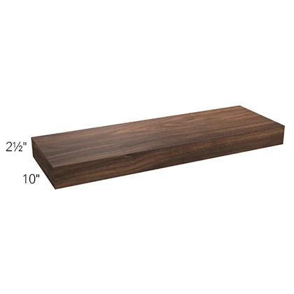 Walnut Floating Shelf w/ LED 24 W X 10 D X 2-1/2 Th – Fusion by Fabuwood