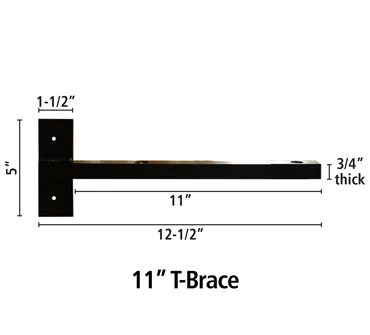 11” T Speedbrace Black