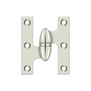 Deltana 2″ Length, 2-1/2″ Height Olive Knuckle Hinge, Polished Nickel, Left