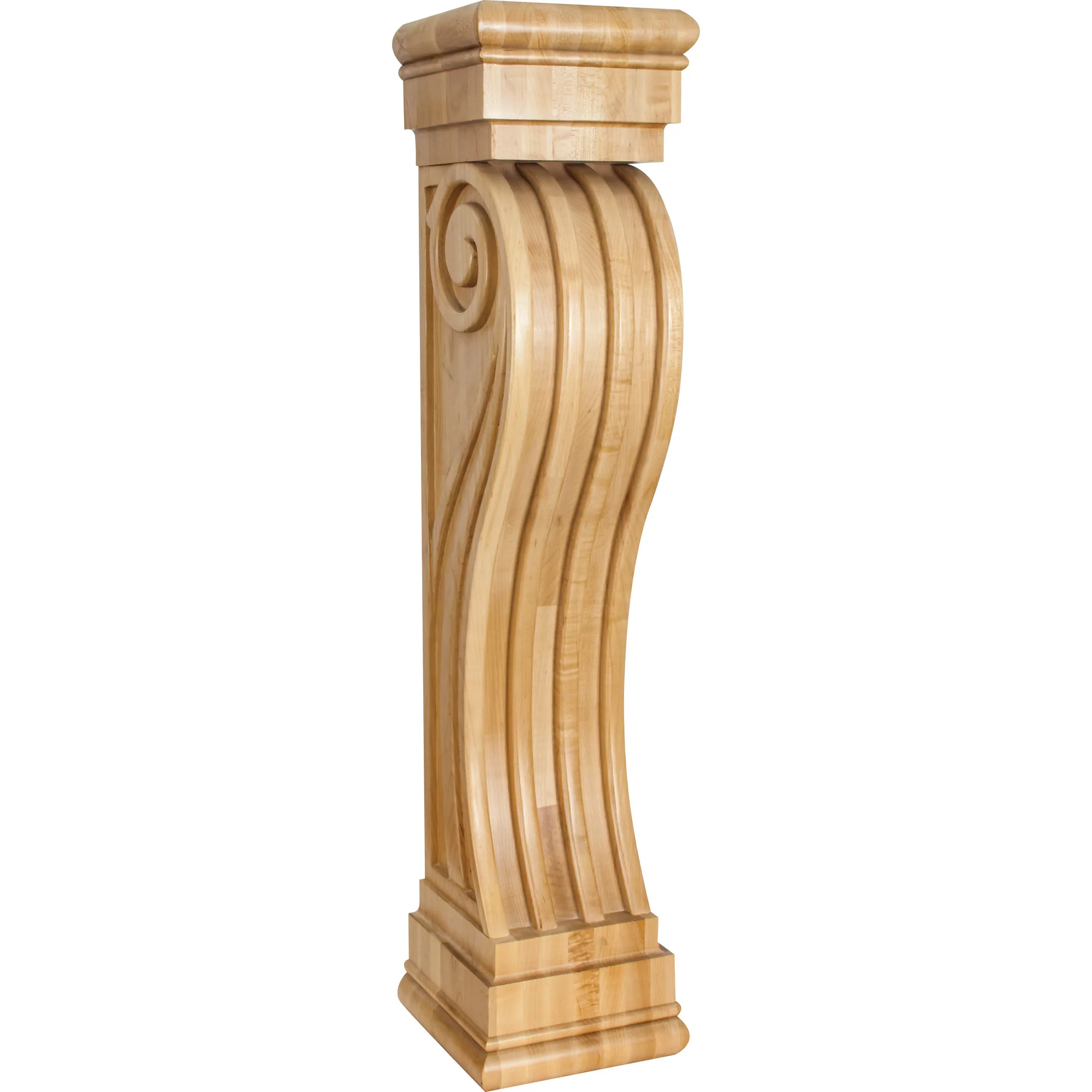Hardware Resources Fluted Art Deco Fireplace Corbel Alder 36" Length
