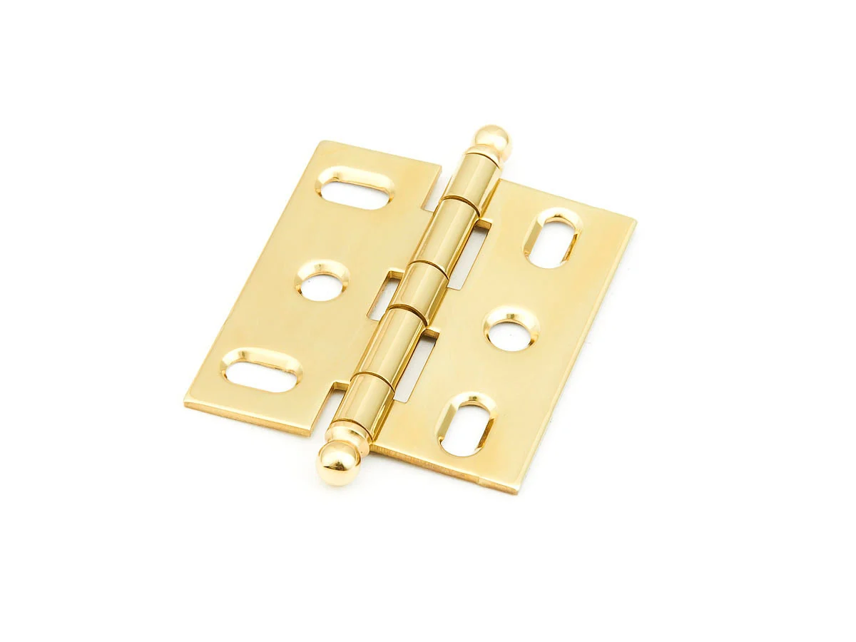 Schaub Hinge Mortise Ball Tip Solid Brass, Polished Brass