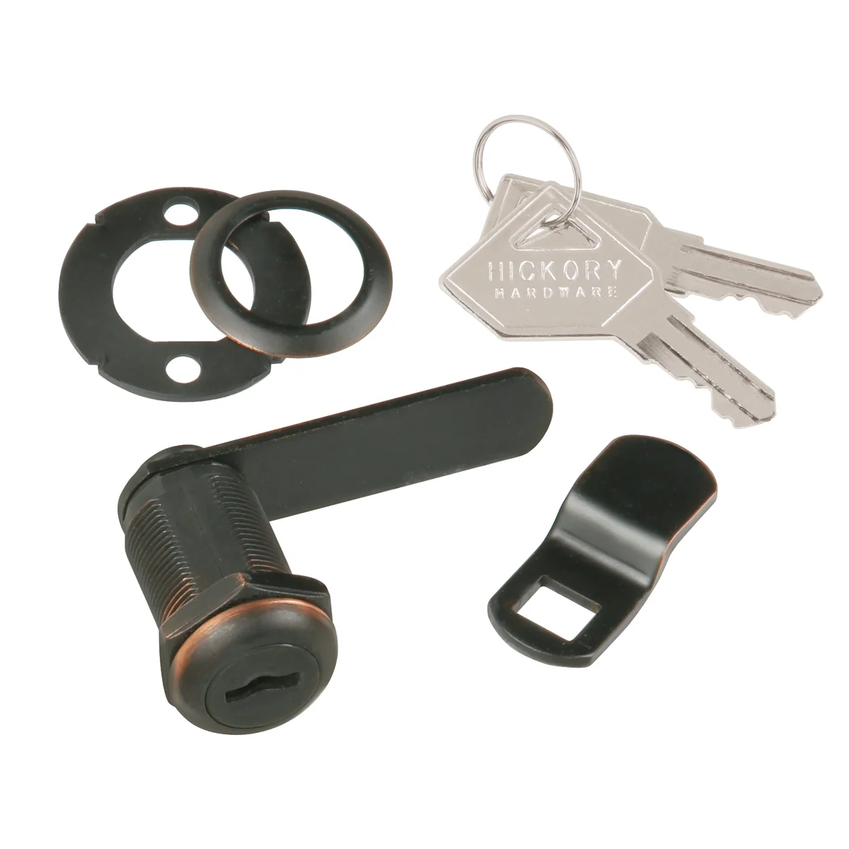 Cabinet & Drawer Cam Lock, 3/4″ Max Thickness, Keyed Alike #601, Vintage Bronze
