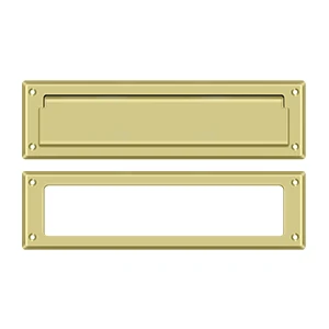 Deltana Mail Slot 13-1/8″ With Interior Frame, Polished Brass