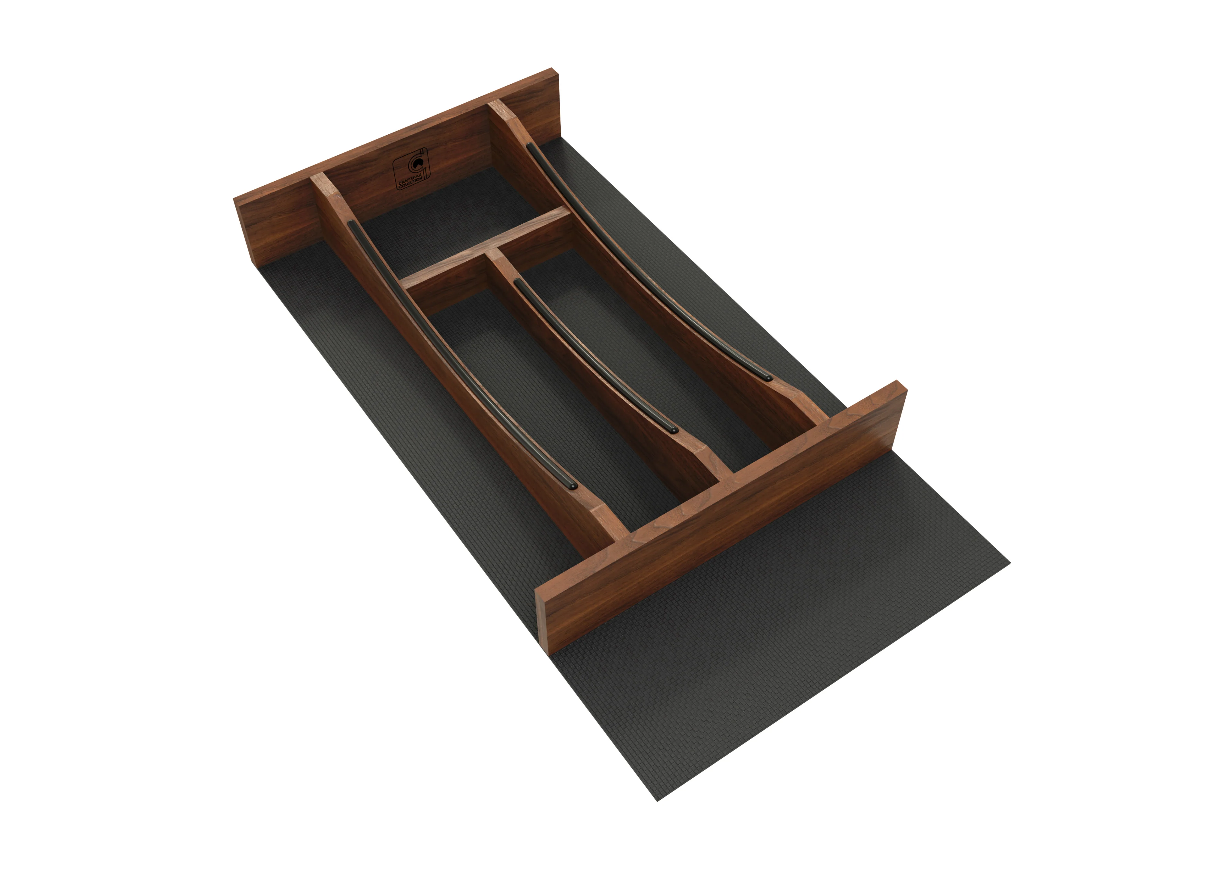 Craftsman Collection Solid Maple Cutlery Drawer Insert w/ Black Accents, 15″ Walnut