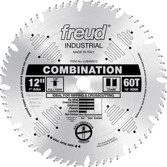 Freud Combination Blade 12″ Diameter Silver
