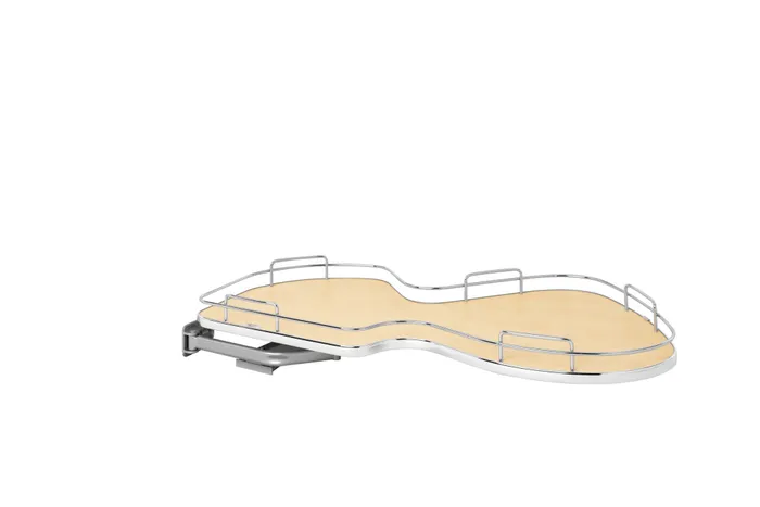 Rev-a-shelf Single-Tier Organizer For Blind Corner Cabinet 21″ Wide Opening Left Opening Maple