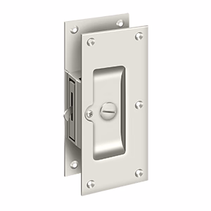 Deltana Decorative Pocket Lock 6″ Privacy Door, Polished Nickel, 6″