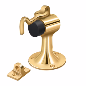 Deltana Floor Mount Bumper With Holder, PVD, Floor Mount