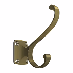 Deltana Heavy Duty Coat Hat Hook, Antique Brass