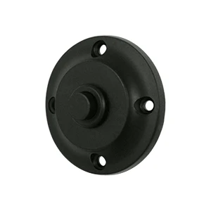 Deltana Bell Button Round 2-1/3″ Diameter Black Contemporary Style
