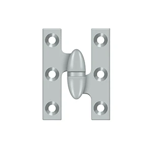 Deltana 2″ Height, 2-1/2″ Length Olive Knuckle Hinge, Brushed Chrome, Right