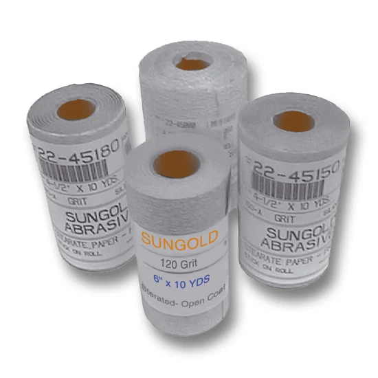 Abrasive Roll, 4-1/2″ X 10 Yards, 150 Grit, PSA, Aluminum Oxide, Multiples of 10