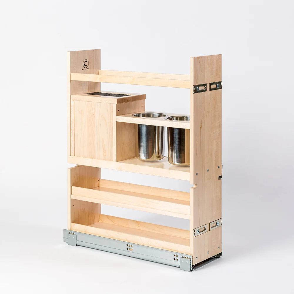 Century Components Signature Pullout Canister Organizer With Knife Block 7-3/8″ Width