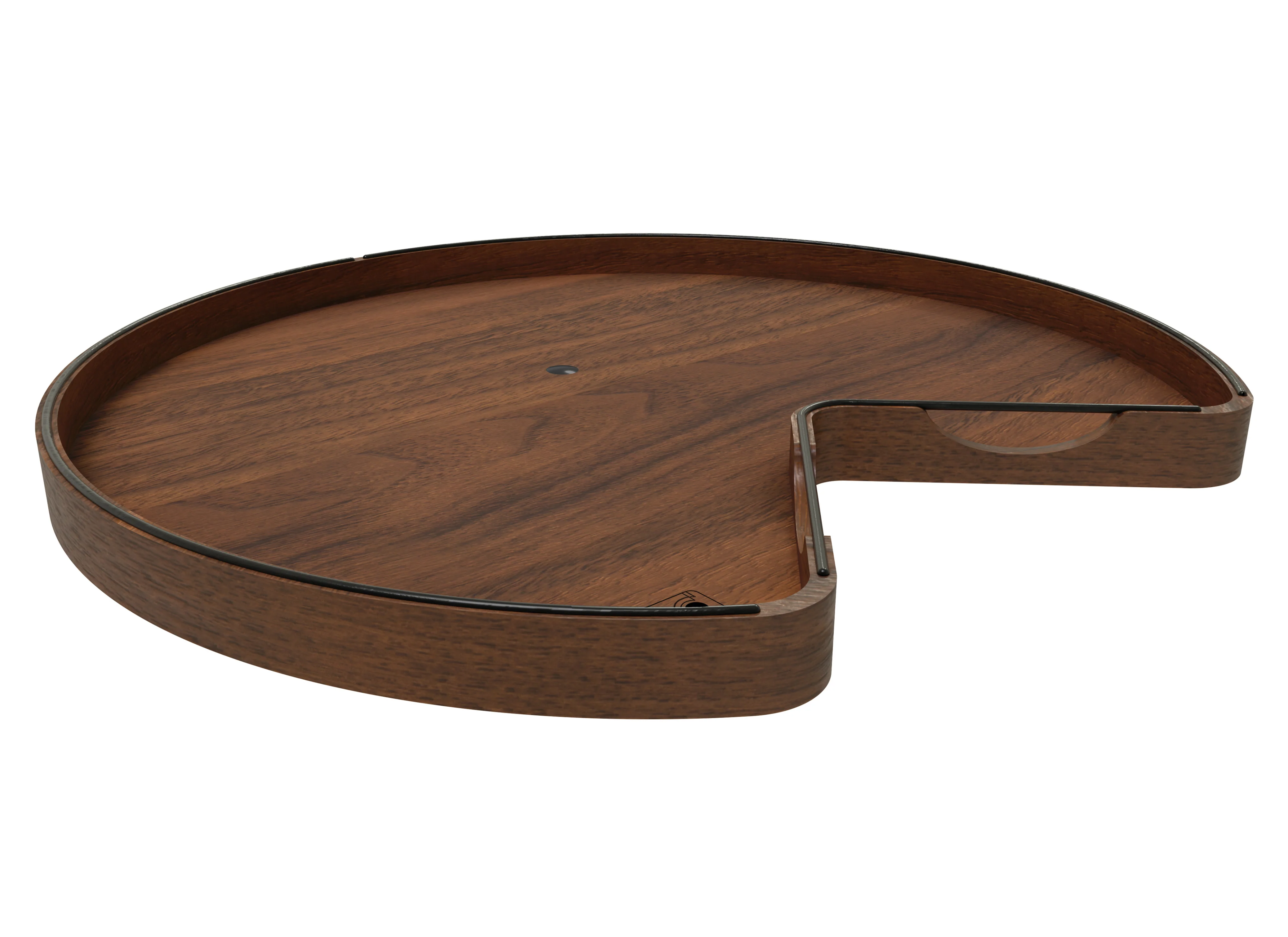 Craftsman Collection Solid Maple Kidney-Shaped Lazy Susan, 32″
