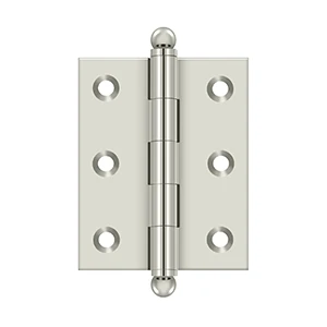 Deltana 2-1/2″ x 2″ Hinge With Ball Tips, Polished Nickel