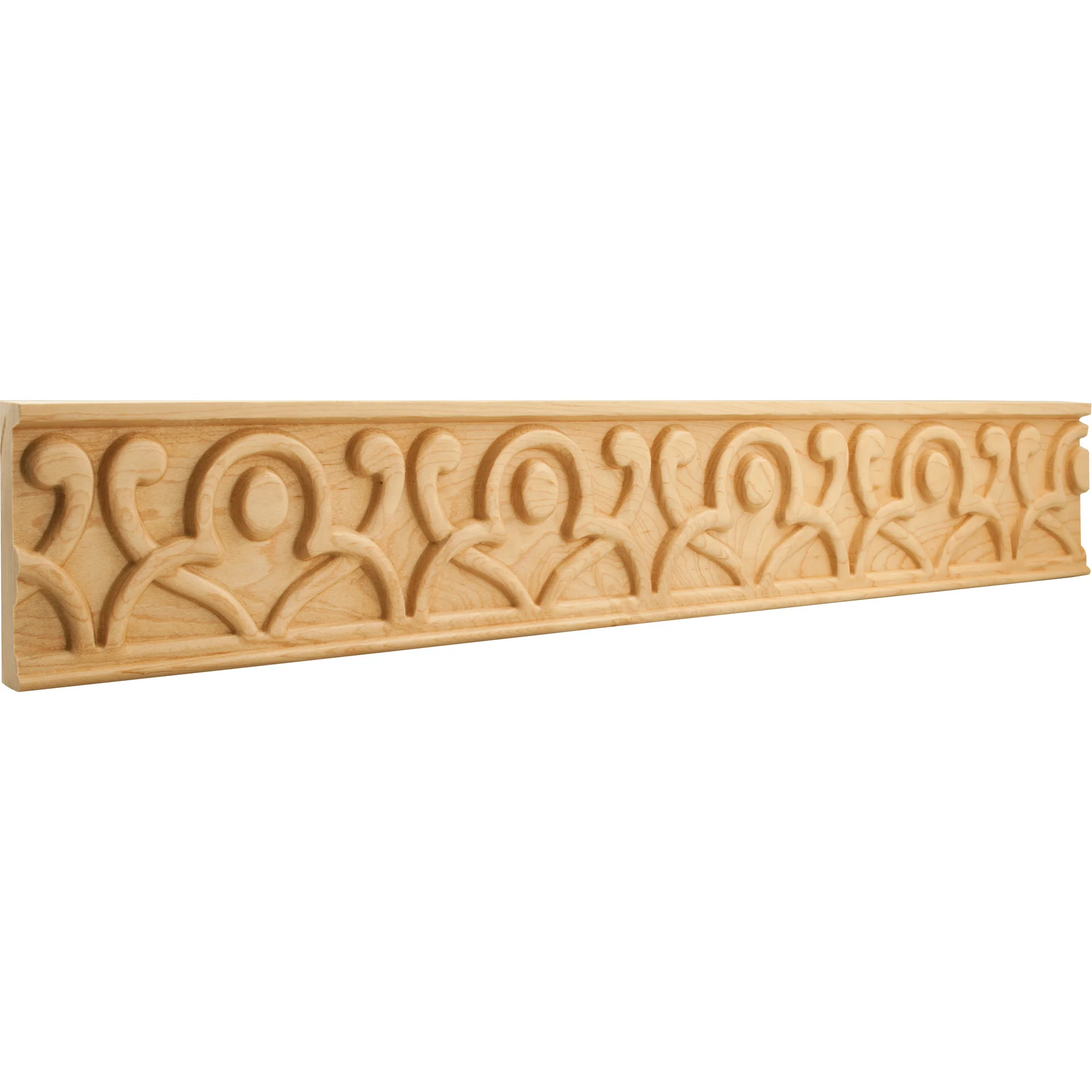 4″ x 7/8″ x 96″ Hand Carved Geometric Frieze Moulding