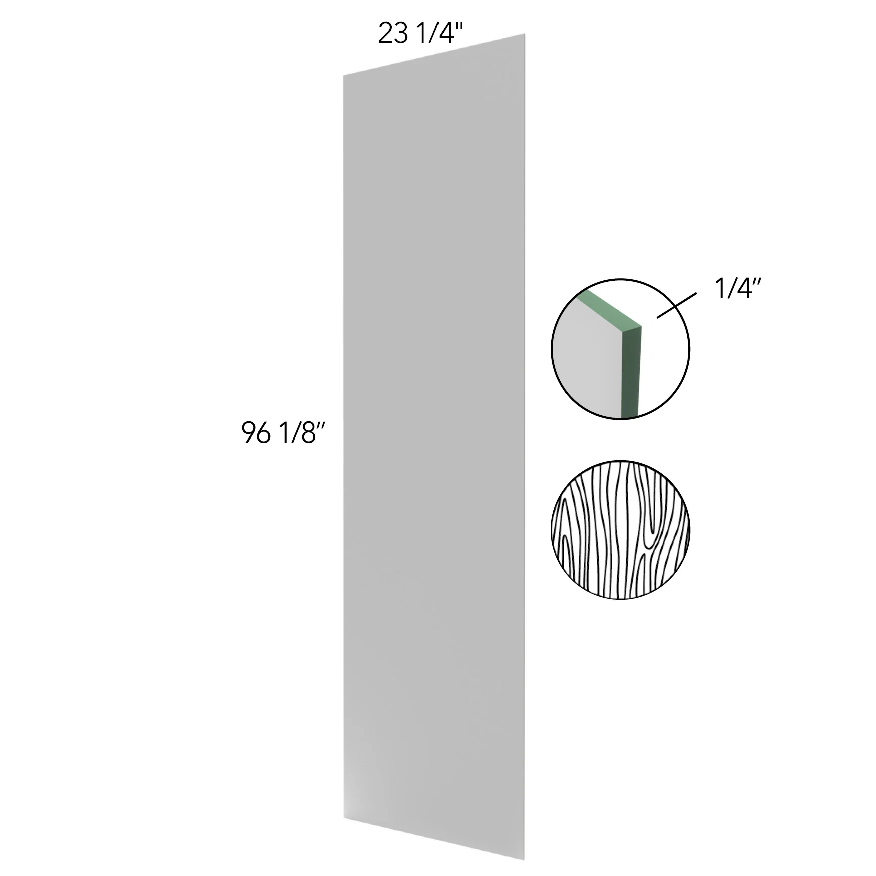 Tall Skin 96 H X 24 D X 1/16 Th – Metro Series by Fabuwood