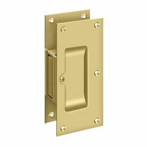 Deltana Decorative Pocket Lock Solid Brass 6″ Passage Door, Polished Brass, 6″