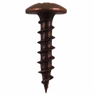 #6 Truss Head Screw #2 Phillips Drive Coarse Thread 5/8″ Length Antique Brass, Multiples of 100