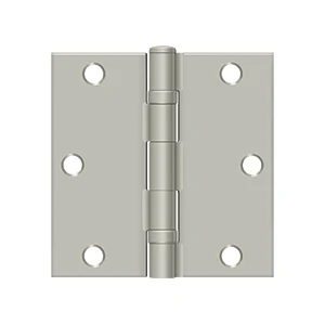 Deltana 33-1/2" x 3-1/2" x 1/4" Square Hinge Residential Ball Bearing, Satin Nickel