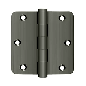 Deltana 3-1/2″ x 3-1/2″ Residential Hinges Antique Nickel 1/4″ Radius